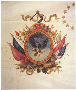 Detail, Stroudwater Light Infantry Company banner. 1805