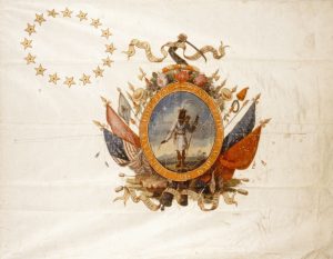 Unidentified artist, Stroudwater Light Infantry Company banner, 1805