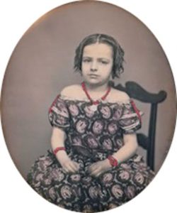 Charles Fredericks, Sixth plate daguerreotype of a young girl, New York, New York, ca. 1857-1859