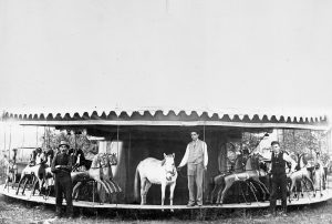 Early American carousel, c. 1880.