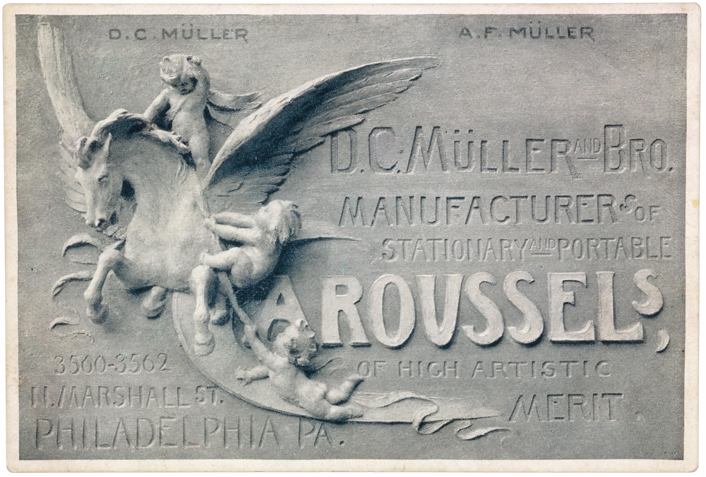 Business card for D. C. Müller & Bro.