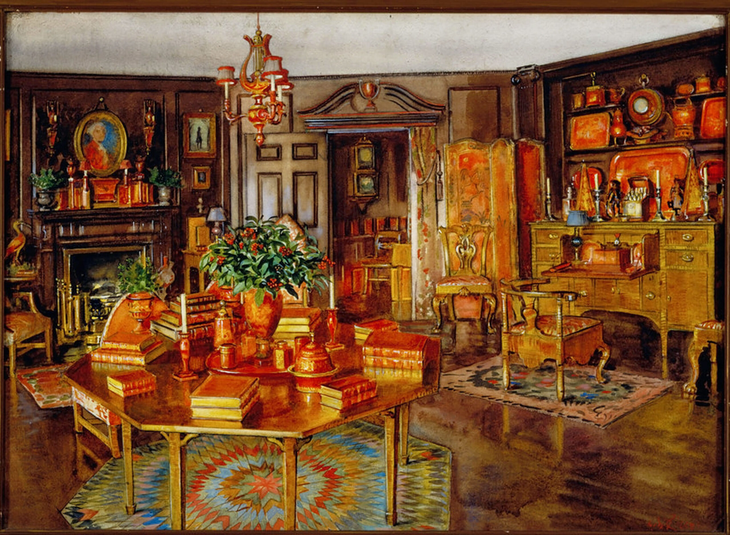 William Bruce Ellis Ranken (1881–1941), Octagon Room at Beauport, 1928