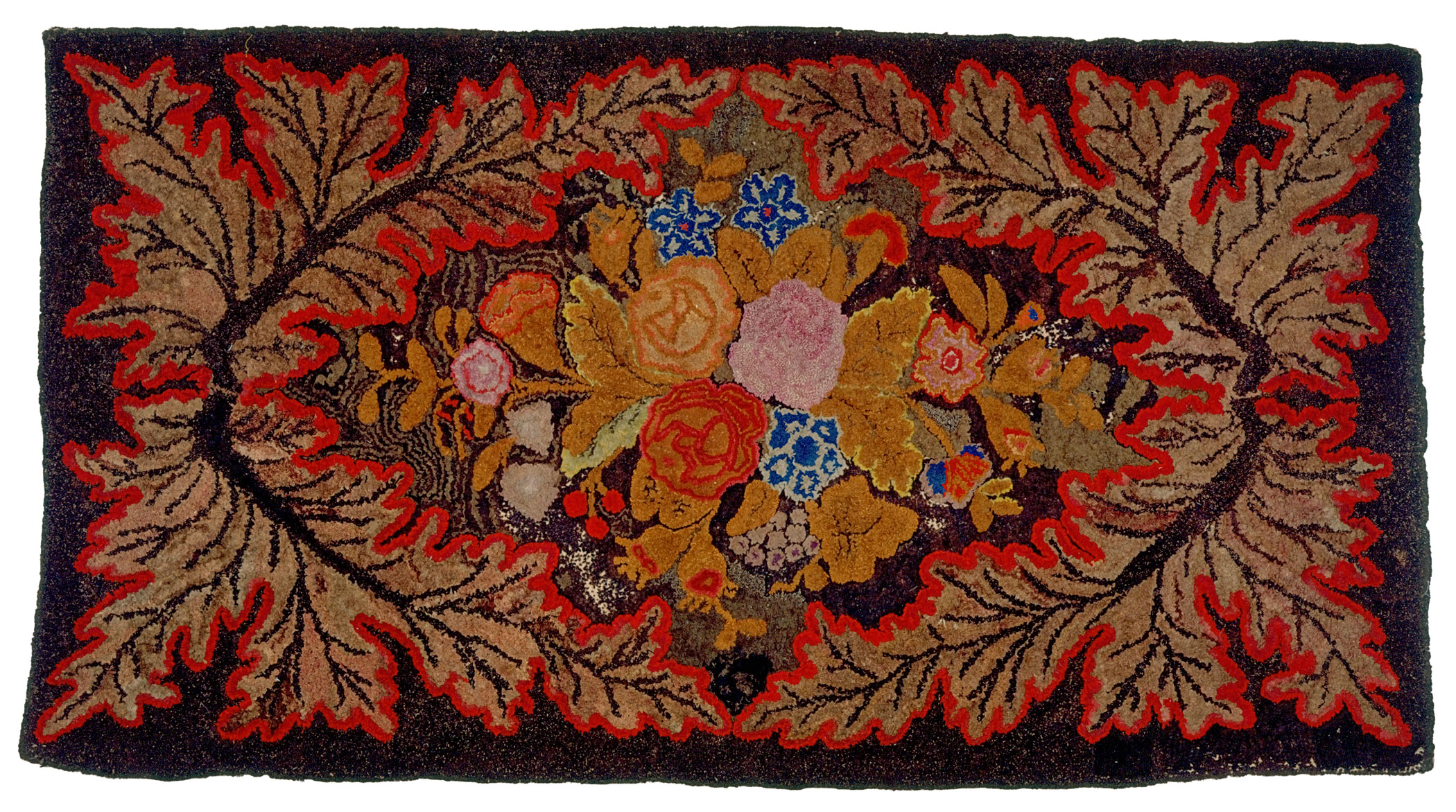 Hooked rug, Waldoboro, Maine, c. 1850–1900