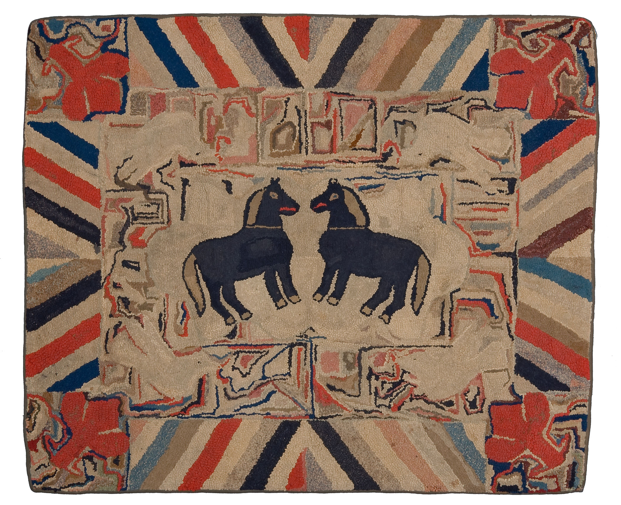 Hooked rug, Pennsylvania, c. 1800–1900