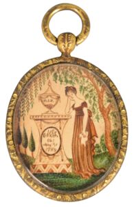 Memorial pendant with miniature painting, c. 1810