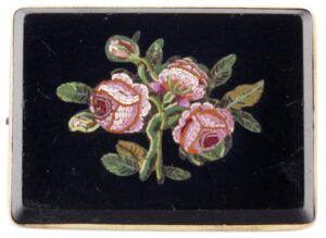 Mosaic tesserae brooch, Italy, c. 1840–1850