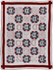 Possibly the Mite Society of the United Brethren Church, Admiral Dewey commemorative quilt