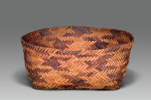 Lon Toineeta (Lon Toyaneta/Lon Tooan-tuh), basket, Swain County or Jackson County, North Carolina, before 1908. Rivercane and pigments. National Museum of the American Indian, Smithsonian Institution, Washington, DC, NMAI_20147