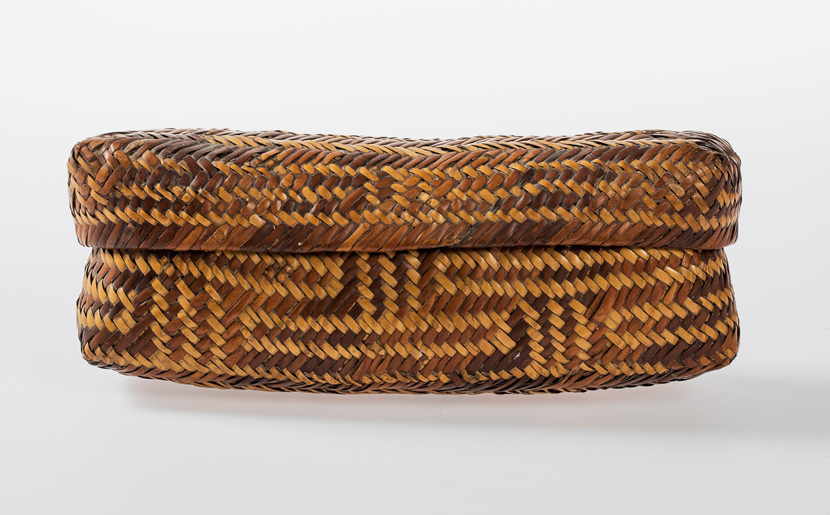 Once-known maker, basket with lid, southeastern United States