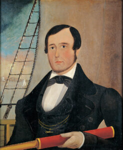 Figure 7 Attributed to Sturtevant J. Hamblin, Sea Captain, probably Boston or East Boston, Massachusetts, c. 1845. Oil on canvas, 27 1⁄8 × 22 1⁄4 in. American Folk Art Museum, Gift of Robert Bishop, 1992.10.2