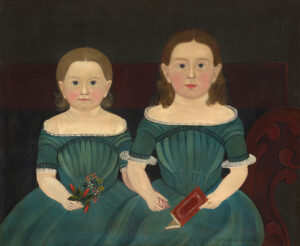Figure 14 Attributed to Sturtevant J. Hamblin, Mary and Elizabeth Hathaway, probably Boston or East Boston, Massachusetts, c. 1849–50. Oil on canvas, 21 3⁄4 × 27 in. Private collection (Photo: © Christie’s Images/Bridgeman Images)