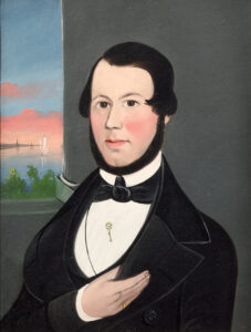 Figure 21 Attributed to Sturtevant J. Hamblin, Captain Thomas W. Lewis, probably Boston or East Boston, Massachusetts, c. 1853. Oil on canvas, 18 × 13 in. Private collection (Photo: David A. Schorsch and Eileen M. Smiles, Woodbury, CT)