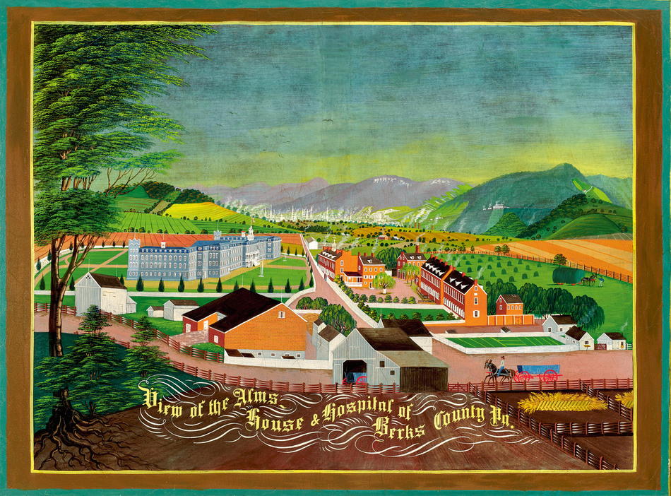 Charles C. Hofmann, View of the Alms House & Hospital of Berks County Pa.