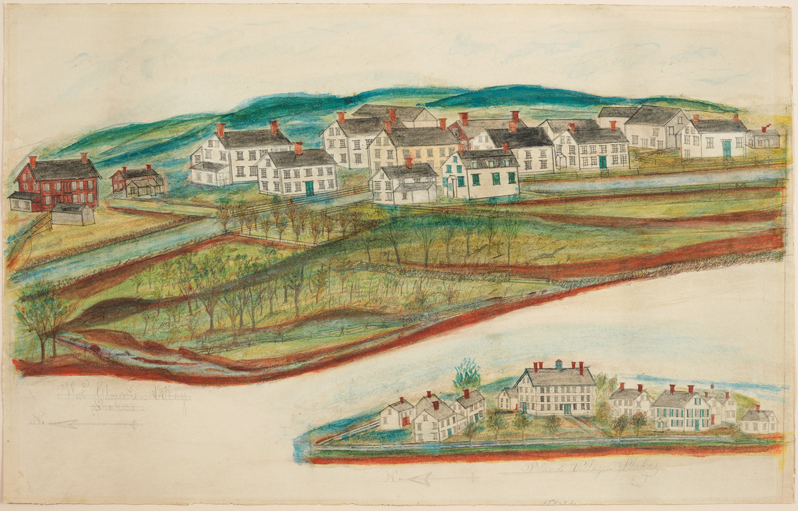 Attributed to Joshua Bussell (1816–1900), West Gloucester Village Shakers and Poland Village Shakers