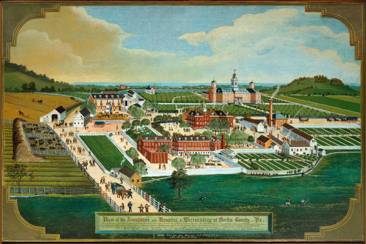Charles C. Hofmann, View of the Almshouse and Hospital & Surrounding of Berks County, Pa.