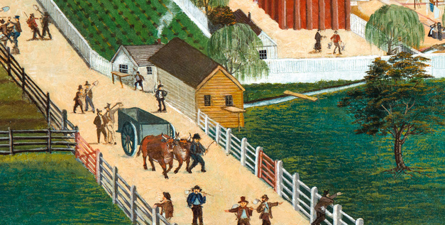 Detail of people within the painting shown in fig. 10