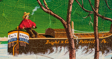 Detail of boat in painting shown in fig. 20