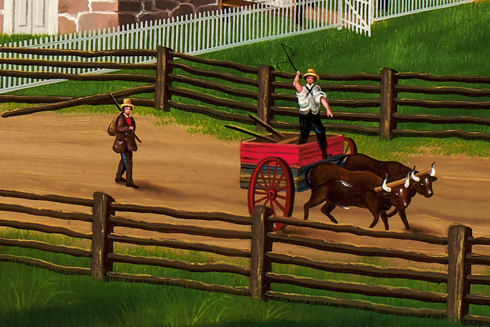 Detail of figures in the painting shown in fig. 31