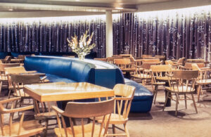 View of the cabin-class Barbary Tavern of the SS Independence