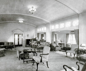 The passenger lounge of one of American Export Lines