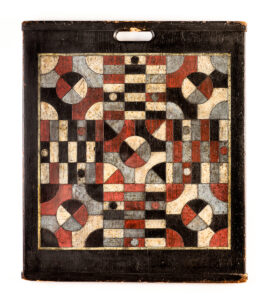 Parcheesi board, United States, late 19th–early 20th century
