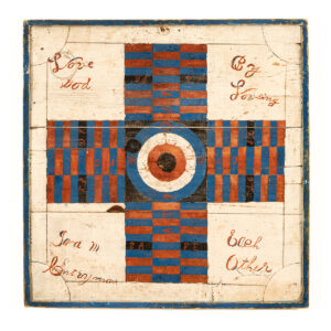 Parcheesi board, United States, late 19th century
