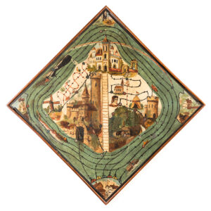 Travel game, probably New England, mid-19th century