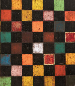 Checkerboard, United States, first half of the 19th century. Paint on wood